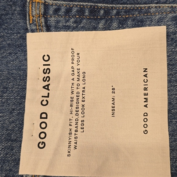Good American Good Classic hi-rise skinnyish fit Jeans NWT $159 in size 4/27 - Picture 8 of 13